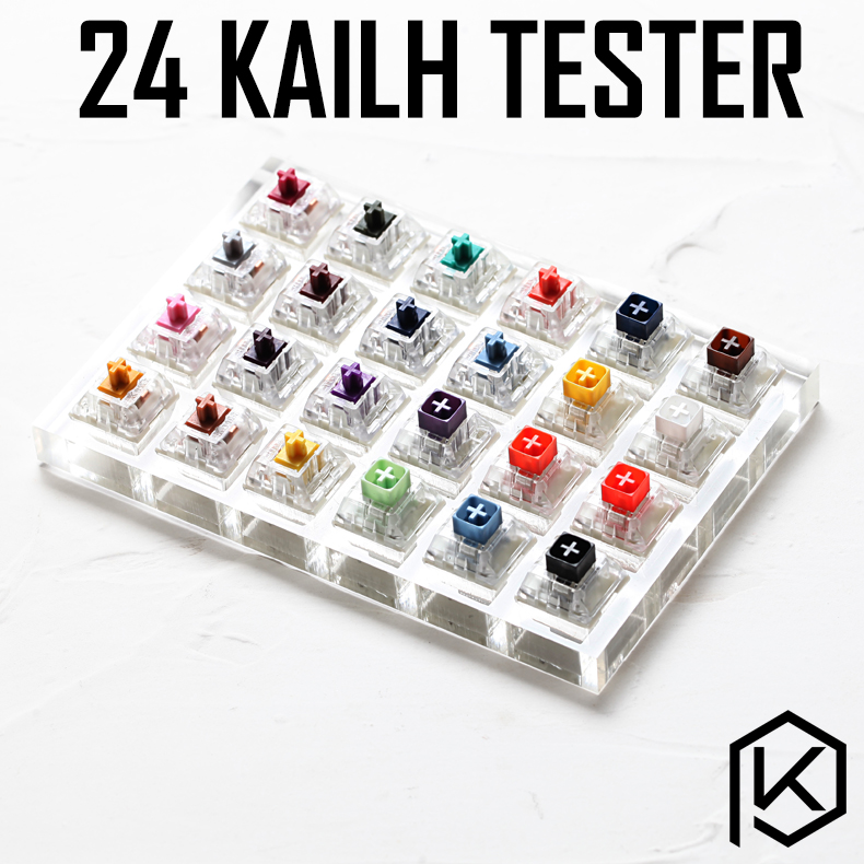 Switch Tester Mechanical 24 Keys - 24 переключателя-тестера с акриловым основанием, пустые